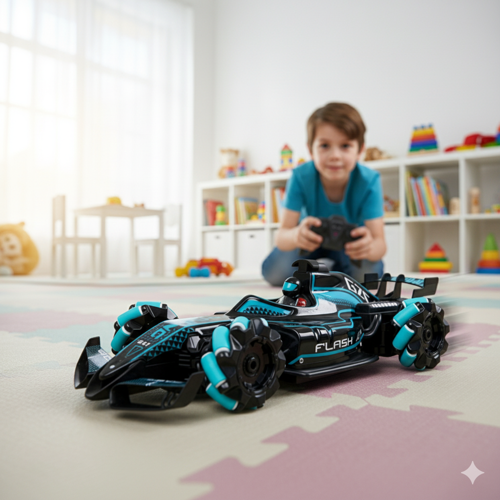 DRIFT CAR 4×4 F1 – Samochód RC z Gestami, Dymem i LED